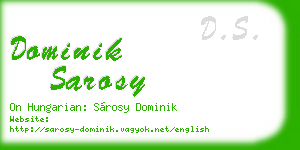 dominik sarosy business card