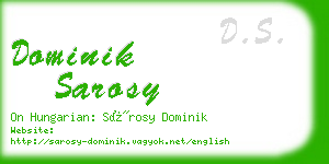 dominik sarosy business card